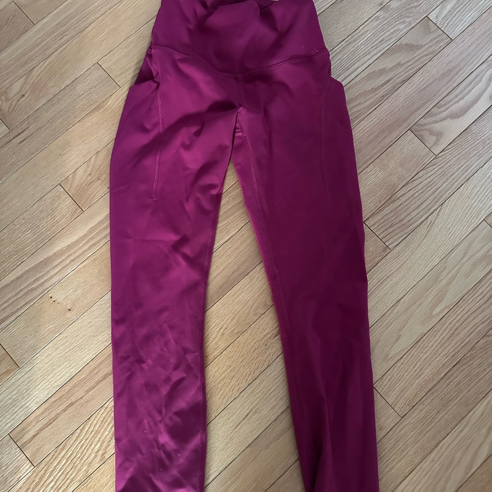 Lululemon Burgundy High-Waisted Leggings